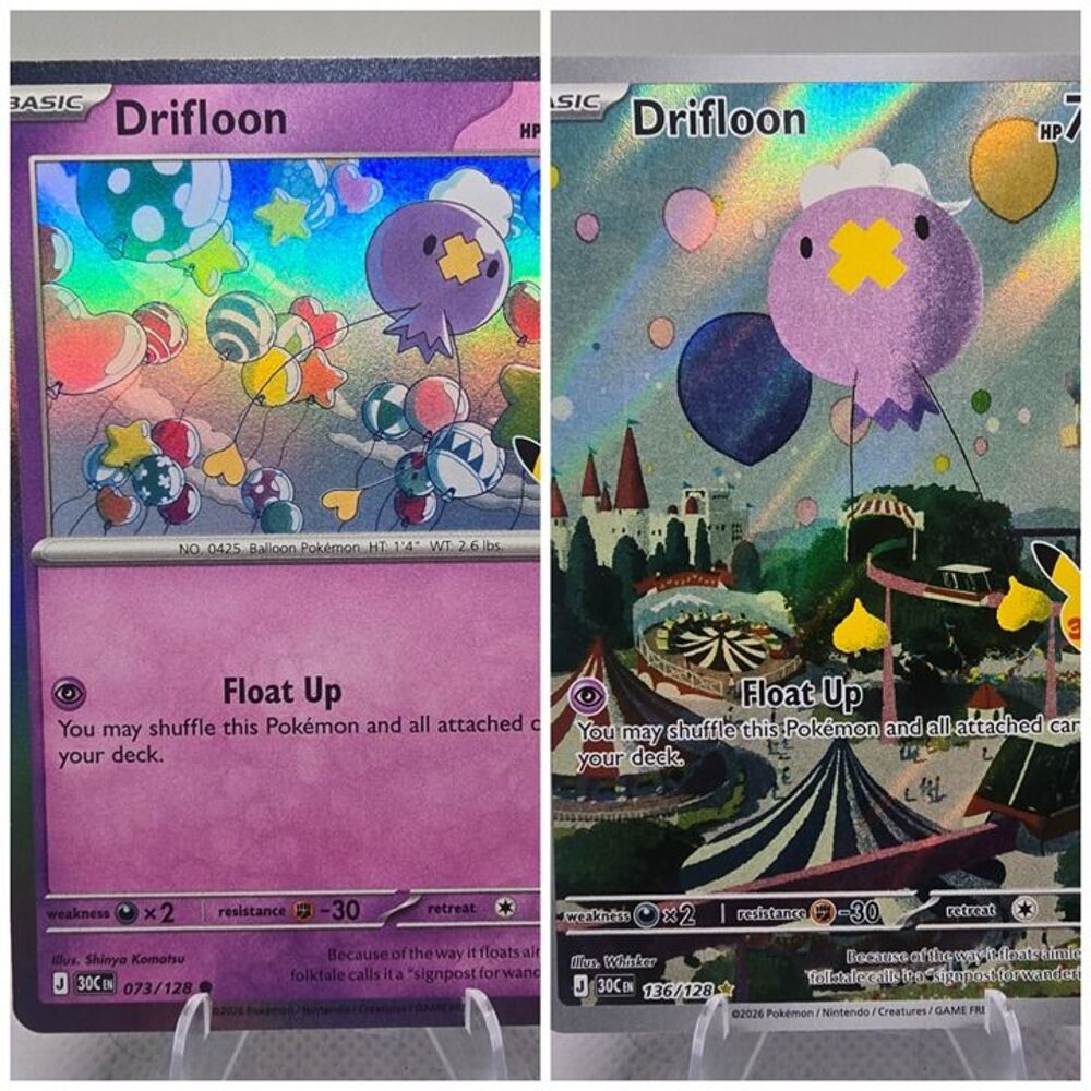 Drifloon 136 & Drifloon 73 Pokemon 30th Celebration